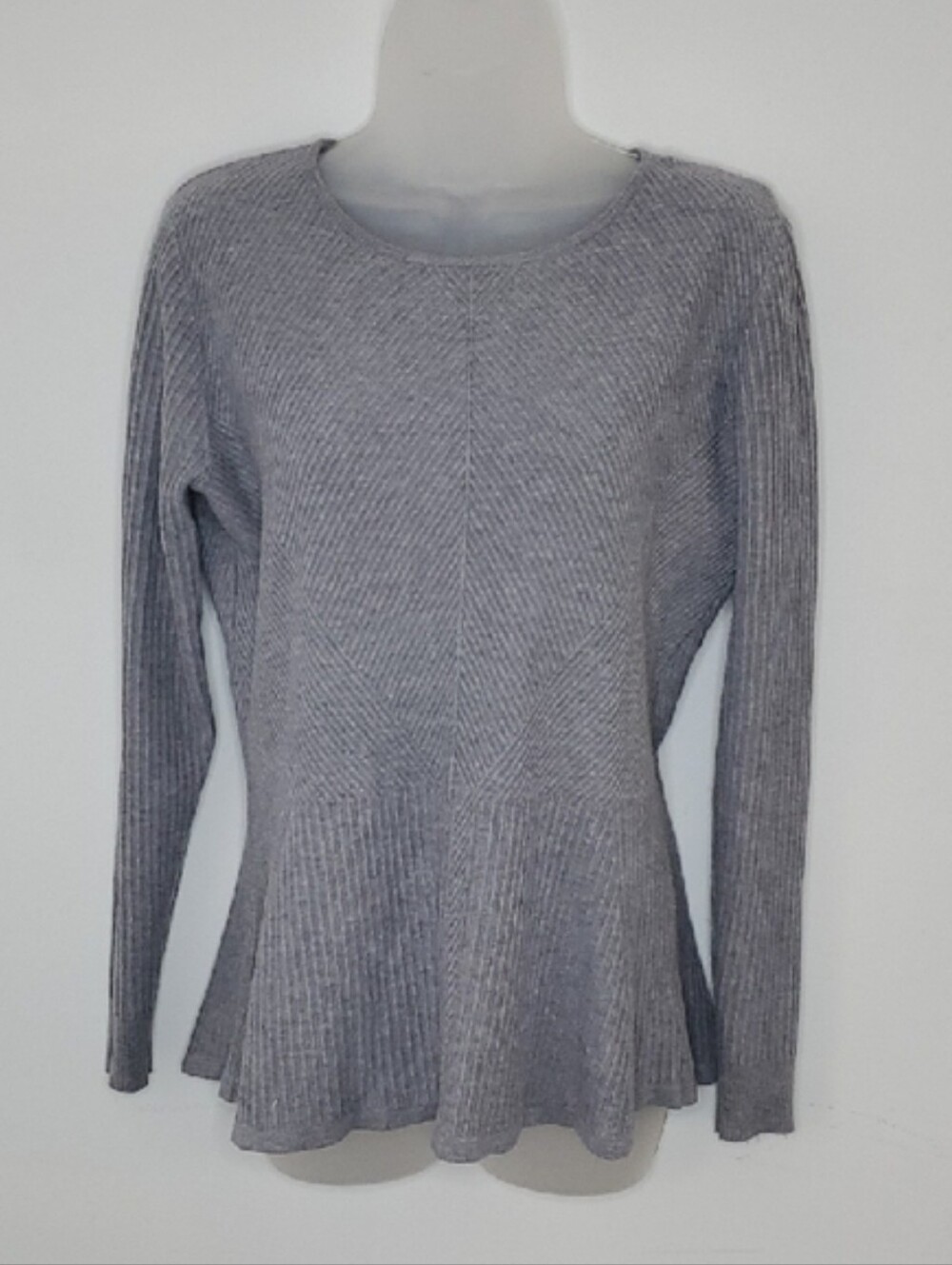 Milano Heather Grey Slight Flare At Waist Top